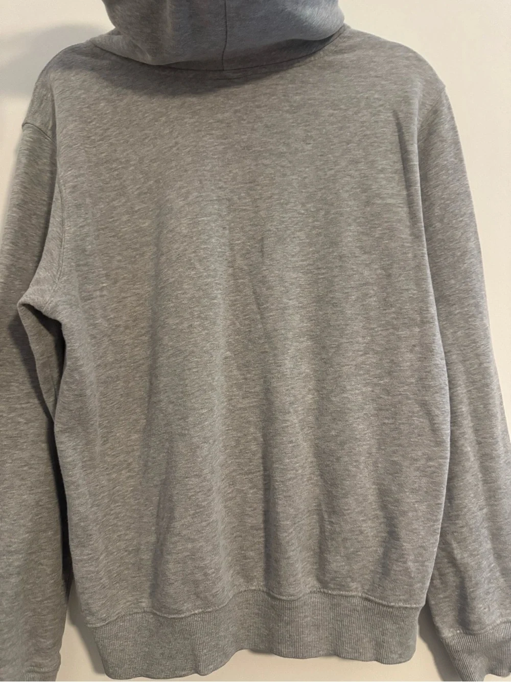 The North Face Hooded Pullover Sweatshirt in Grey with White Logo